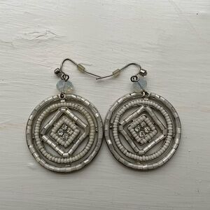 Express Silver Geometric Dangle Earrings